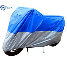 L/XL/2XL/3XL All Season 180T Rain Dust Motorcycle Cover Blue and Silver Outdoor UV Rainproof Cover Fit to All Scooter&Motorbike 2024 - buy cheap