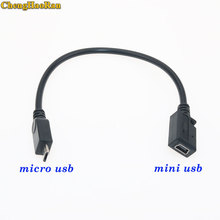 ChengHaoRan Mini USB Female к Micro USB штекерному адаптерному кабелю для телефонов MP3 MP4 2024 - купить недорого