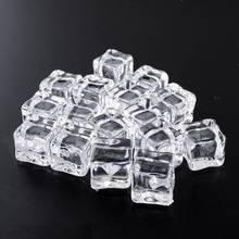 16 шт Искусственный лед многоразовые кубики искусственные прозрачные акриловые хрустальные кубики виски напитки дисплей реквизит для фотосъемки Свадебная вечеринка Декор 2024 - купить недорого