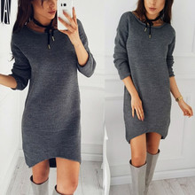Women Autumn Winter Women Dress Long Sleeve Solid Color Ladies Loose Casual Dresses Lady Bodycon Robe Dresses vestidos 12.20 2024 - buy cheap