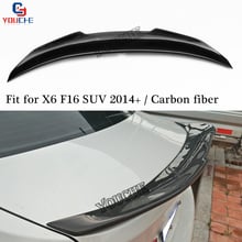 X6 F16 PSM style Carbon fiber rear Spoiler Wing for BMW X6 Series F16 5-door crossover SUV 2015 + Car styling Trunk Boot Lip 2024 - buy cheap