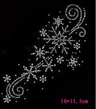 4pc/lot Shiny snow flake hot fix rhinestone iron on crystal transfers design hot fix rhinestone transfer motifs 2024 - buy cheap