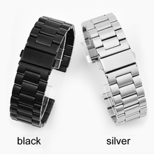 High Quality Stainless Steel Three Solid Steel Belt Watch Metal Strap Watch Accessories 20 22 24mm 2024 - buy cheap