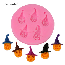 Facemile Halloween Pumpkin Imp Shape Silicone Mold Soap Fondant Candle Molds Chocolate Moulds Silicone Molds For Cakes 50-190 2024 - buy cheap