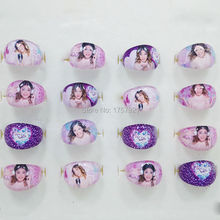 Wholesale 10Pcs Kids Ring Mixed Lots Pretty Beauty princess Children oval Shape Acrylic Resin Girls Rings Party Gift 2024 - buy cheap