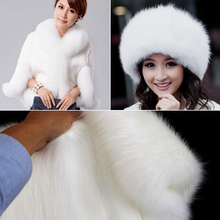 Wholesale quality  faux-fur-fabric,5cm pile imitation fox fur fabric,fashion clothing hat material,150cm*50cm 2024 - buy cheap