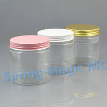 200ml Transparent Plastic Cream Jars With Gold/White Aluminum Lid Mask Jar cosmetic container 200g PET Jars cosmetic packaging 2024 - buy cheap