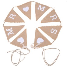 Mr & Mrs-Banner de arpillera de cuerda de yute, decoración de boda, accesorios de fotografía, decoración de fiesta, 8 Banderas 2024 - compra barato