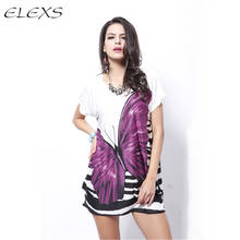 ELEXS Women's Summer Bohemian Style Dress Sexy Sundress Ethnic Floral Butterfly Print Tunic Beach Dresses E8426 2024 - buy cheap