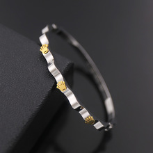 Fashion Jewelry 316L Stainless Steel Crown Bracelet Wave Bracelet Women Cuff Bangle Love Pulseiras YM-02 2024 - buy cheap