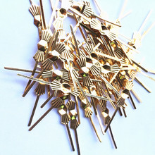 Top Quality 100pcs 45mm Chrome/ Gold Copper Butterfly Buckle/Tie Clips For Beads Chandelier Metal Parts Octagon Beads Connectors 2024 - buy cheap