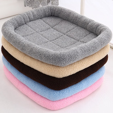 Pet Dog Fashion Solid Soft Warm Berber Fleece Bed Mats Winter Keeping Warm Bed For Dogs Cats DB731 2024 - buy cheap