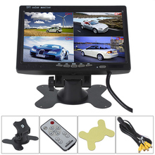 7 "entrada de vídeo TFT LCD 4 pantalla dividida Quad Color Monitor Auto señal identificar reposacabezas monitores para cámara de visión trasera 2024 - compra barato