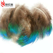 Высокое качество Новые 100 шт красивые натуральные окрашенные синие перья павлина оптовая продажа от 5 до 7 см/от 2 до 3 дюймов 2024 - купить недорого