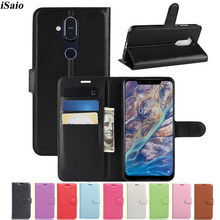 Capa tipo carteira para nokia 3.1 plus, capa de couro com suporte para cartão 2024 - compre barato