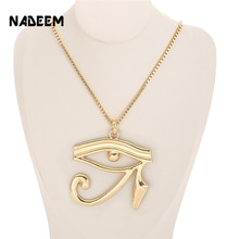 Hot Selling The Eye Of Horus Charm Pendant Necklace Gold Color Punk Design Long Chain Ancient Egyptian Pendant Necklace Jewelry 2024 - buy cheap