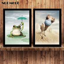 Lovely Animal Poster Frog Decoration Picture Camel Poster and Prints llama Canvas Painting for Livng Room Modern Home Decor 2024 - buy cheap