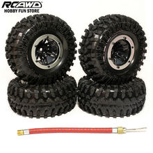 RCAWD 4 PCS SCX10 AX10 Inflatable 2.2 Inch Pneumatic Beadlock Tire Wheel 4pcs For 1/10 RC Crawler Truck Wraith SCX10 AX10 2024 - buy cheap