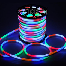 Luz neon flexível de led, 10m por rolo, com 80 leds/m ac110v 220v, tubo flexível de led, ce rohs, frete grátis