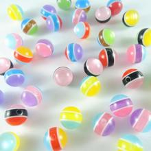 Mix Color Transparent Two-tone Cat's Eye Acrylic Round Ball Spacer Beads Charms Findings 10mm 50pcs For Jewelry Making Craft DIY 2024 - buy cheap