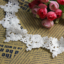 15yards Cotton Flower Embroidered Lace Trim Fabric Applique Lace Ribbon DIY Sewing Supplies Craft For Costume Decoration 2024 - buy cheap