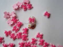 RC5-3 30pcs Cute Pink Bow Shape Nail Resin Decoration Outlooking 2024 - buy cheap