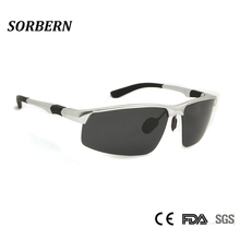 SORBERN Outdoor Driving Polarized Sun Glasses Aluminum Magnesium Sports Sunglasses Men Night Vision Goggles Half Rim Eyewear 2024 - buy cheap
