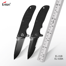 ENLAN EL01B/EL-01BA Classic Folding Knife 8Cr13mov Steel Black Blade ,G10 Handle,58Hrc Survival Camping Knives Edc Outdoor tool 2024 - buy cheap