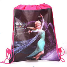 Disney elsa congelados sacos de festa presentes sacos de cordão de compras menina favores tecido não tecido mochila festa de aniversário suprimentos 2024 - compre barato