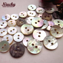 Niucky-Botones de concha de perla natural, 9mm-12mm, 2 agujeros, alta calidad, clase T2, s S0101-051 2024 - compra barato