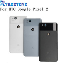 Original para HTC Google Pixel 2 Pixel2, cubierta de batería trasera + lente de cámara + botón de volumen de energía, reemplazo de carcasa de puerta trasera 2024 - compra barato