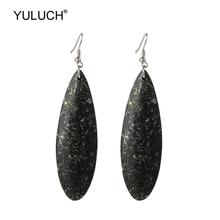 YULUCH 2019 Women Vintage Water Drop Earrings Imitation Rust Wooden Pendant Earrings Fashion Jewelry Ethnic Long Dangle Earrings 2024 - buy cheap