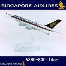 14CM 1:400 Airbus A380-800 model Singapore airplanes with base alloy aircraft plane collectible display toy model collection 2024 - buy cheap