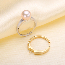 Accesorios de joyería de anillos clásicos S925 anillos de perlas de plata de ley accesorios y componentes para mujer anillos de perlas DIY configuración 3 unids/lote 2024 - compra barato