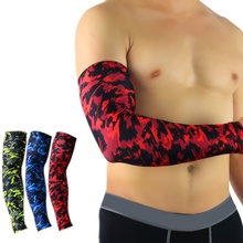 1 Piece Breathable Sunscreen Basketball Arm Protective Sleeve Quick Dry High Elasticity Elbow Cuff Sketch Print Single Pack 2024 - buy cheap