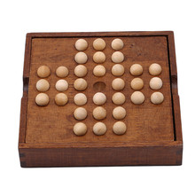 Creative Wooden Puzzles Classic Toy Marble Solitaire Chess Puzzles Games Intelligence Entertainment Development Children Toys 2024 - buy cheap