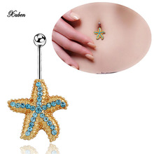 starfish 316L Steel gold Navel Belly Piercing Ring Fashion Body Jewelry piercing na barriga 2024 - buy cheap