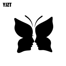 YJZT 10,9*10,4 см сексуальная горячая девушка бабочка Серебряная художественная Автомобильная Наклейка Виниловая наклейка фантастический стиль черный/серебряный цвет 2024 - купить недорого