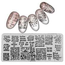 Новый Ногтей штамповки пластины Letter Pattern Nail Art Stamp Штамповка Изображения Шаблона Плиты Manicurenail искусство тиснения prego placa стемпинг 2024 - купить недорого