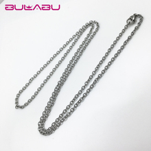 Fashion Sliver Stainless Steel Metal 3mm Chain Necklace For Women Men Pendant Hanging Neck Round Link Chain Accessories Jewelry 2024 - buy cheap