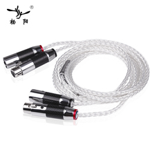 1 Pair Hifi XLR Cable 7N OCC Silver-Plated Audio Cable With Top Grade Carbon Fiber XLR 3pins Plug for Audio Mixer Amplifiers 2024 - buy cheap
