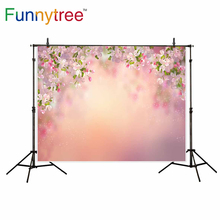 Фон для фотосъемки Funnytree, розовый весенний цветок, вишня, фотография 2024 - купить недорого