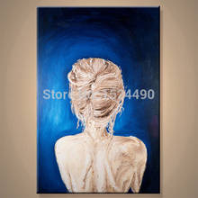 Hand Painted Modern Abstract Hot Sexy The Girl Beautiful Back Oil Painting On Canvas Abstract Art Wall Pictures Home Decoration 2024 - buy cheap