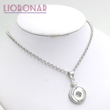 Lote de 10 unidades de collar de Cristal AB con broche, colgante intercambiable, compatible con botones de 18mm, joyería artesanal, Bisutería 2024 - compra barato