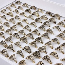 QianBei оптовая продажа 50 шт Смешанные Свадебные бронзовые Серебристые черные цветные кольца обручальное кольцо с цветком для женщин ювелирные изделия 2024 - купить недорого