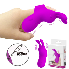 Conejo dedo vibrador estimulador de clítoris punto G Vagina vibrador productos de estimulación sexual juguetes sexuales para mujeres masturbador femenino 2024 - compra barato