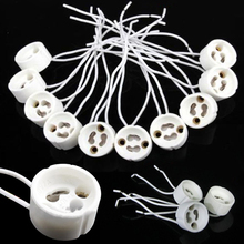 10pcs/lots GU10 Ceramic Socket Holders Bulb Halogen Lamp Wire Connector Fitting Base 2024 - buy cheap