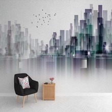 3D Nordic Modern City View Wallpaper Mural Art Wall Decal HD Printed Photo Wall Paper Papel De Parede Landscape Wallpapers Mural 2024 - buy cheap