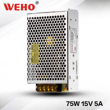 (S-75-15) Factory outlet 75W 15v dc voltage switching power supply 5a 15v power supply 2024 - купить недорого