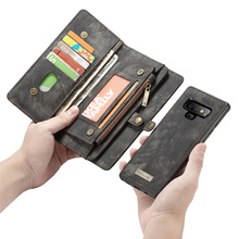 Split Matte PU Leather Wallet Case for Samsung Galaxy Note 10 9 8 5 S9 S10 Plus Lite S8 S7 edge Cover black S7edge S10+ S10e S9+ 2024 - buy cheap